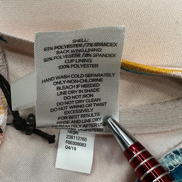 Shade And Shore Women's Size 34B Bikini Swim Top Citrus Print Peach New - Picture 5 of 12